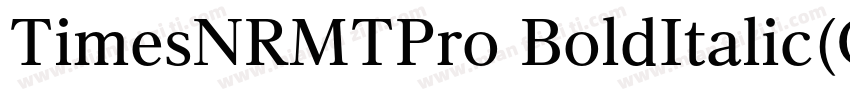 TimesNRMTPro BoldItalic(OTF)字体转换